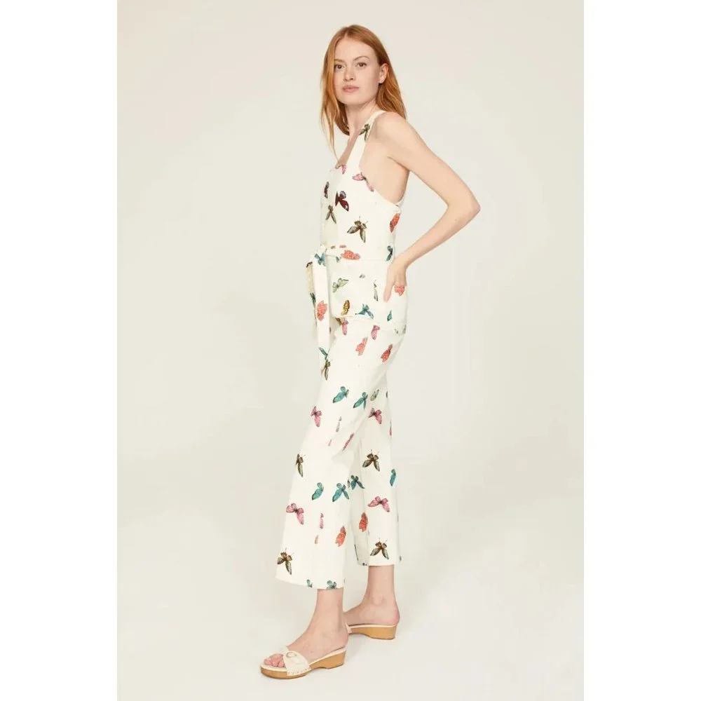 Rent the runway sz 12 Rachel Antonoff clem butterfly pattern jumpsuit rainbow - Picture 3 of 12